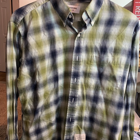 Thom Browne Button Down Flannel Shirt - Picture 3 of 5